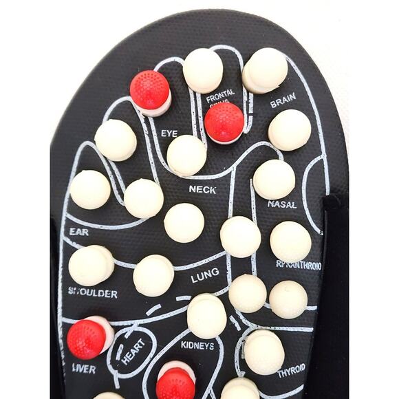 REFLEXOLOGY SANDLES/SLIPPERS-Acupuncture-Pressure Points-11" Long-Men's 10-11 - Picture 4 of 11